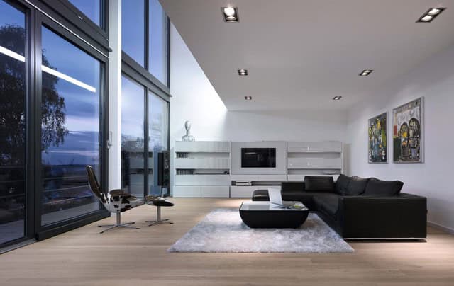 Black & White Modern Living Room Source