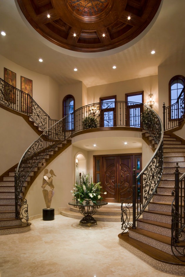 15 Extremely Luxury Entry Hall Designs With Stairs