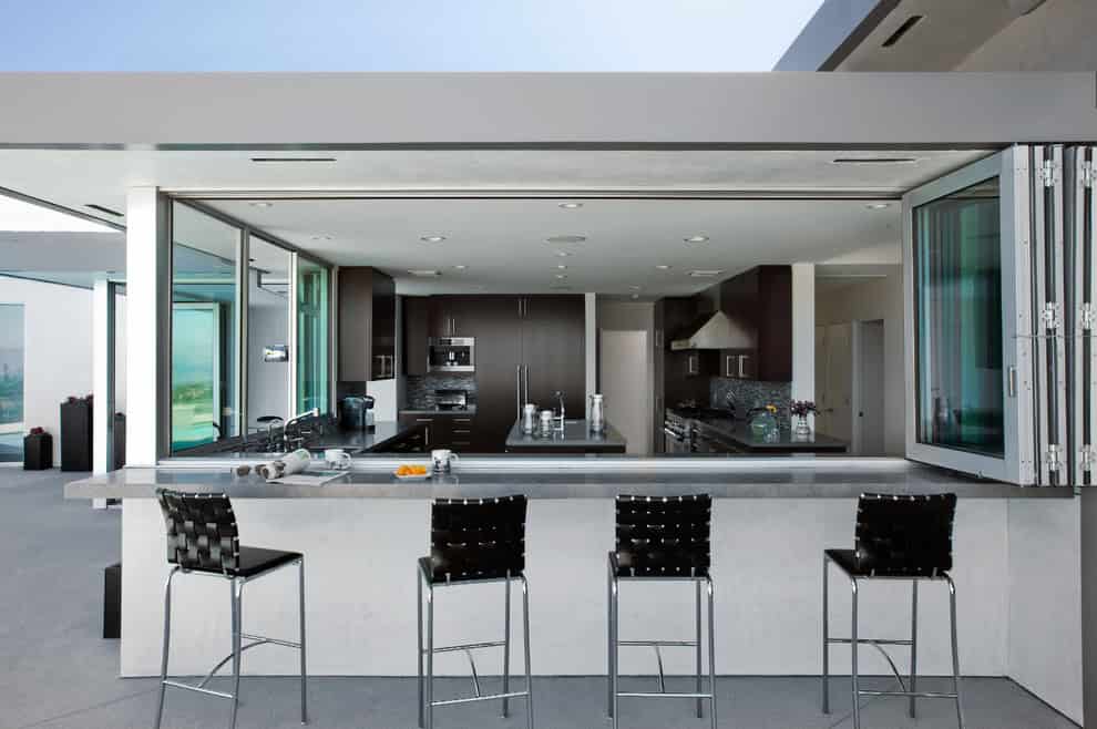 Incredible Modern Kitchen with Folding Windows Source