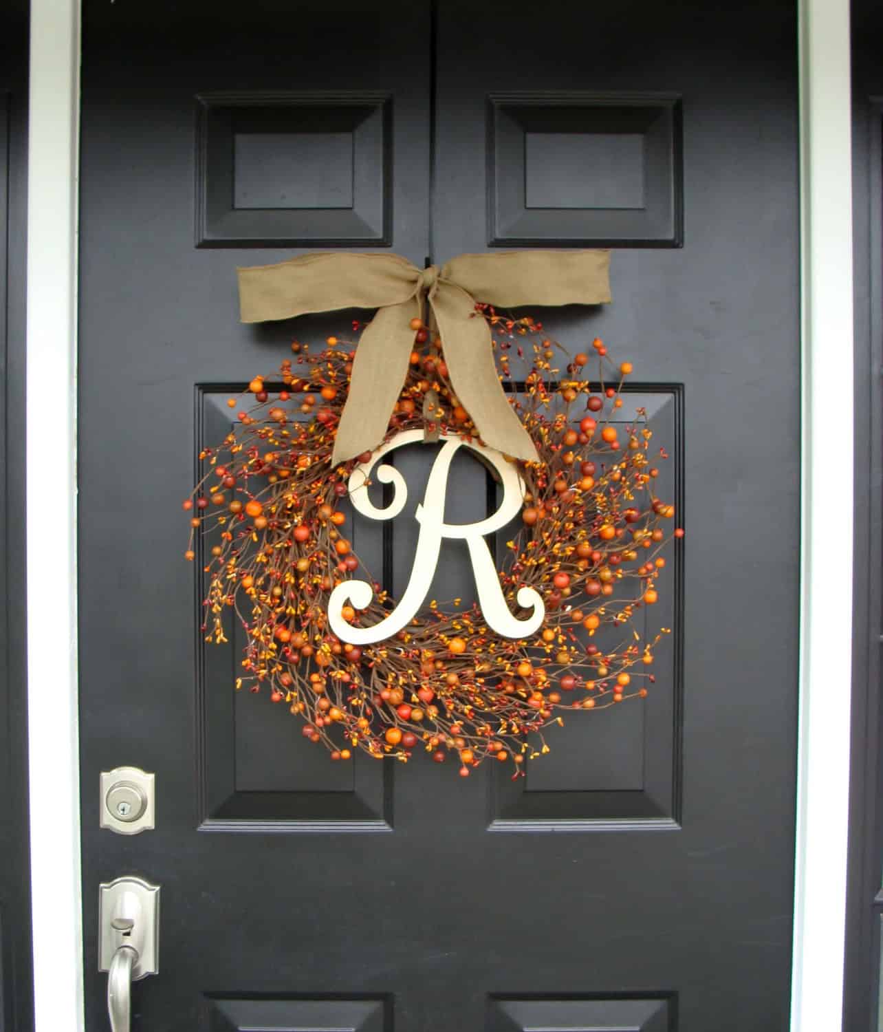 Berry Monogram Fall Wreath Buy it here: www.etsy.com/ca