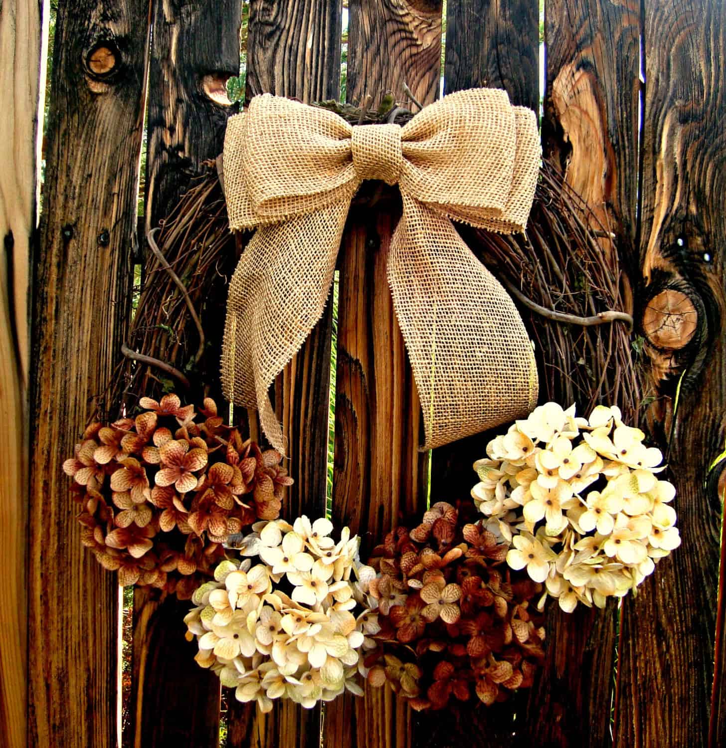 Chocolate and Cream Hydrangea Wreath Buy it here: www.etsy.com/ca
