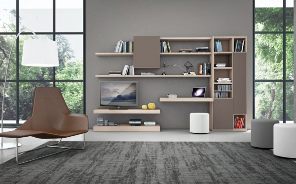 Fascinating Wall Storage Items for Your Contemporary Living Room