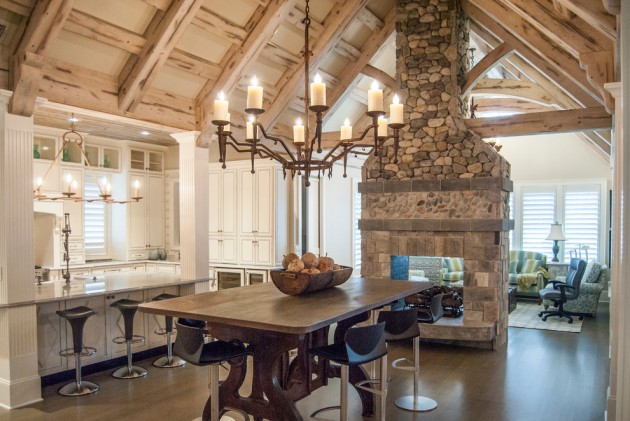 15 Warm &amp; Cozy Rustic Dining Room Designs For Your Cabin