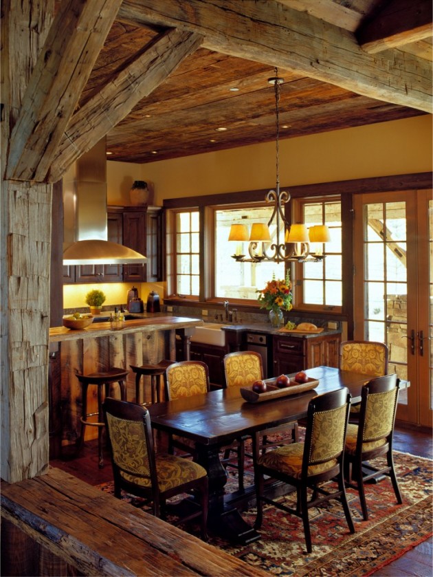 15 Warm & Cozy Rustic Dining Room Designs For Your Cabin