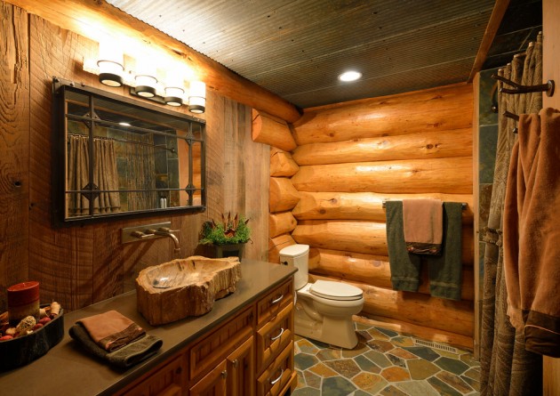 16 Homely Rustic Bathroom Ideas To Warm, Small Cabin Bathroom Ideas