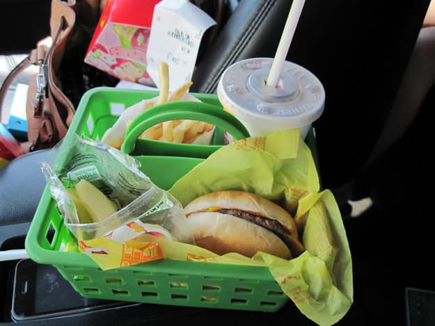 Dollar Store caddies make for less mess when eating on the road 10