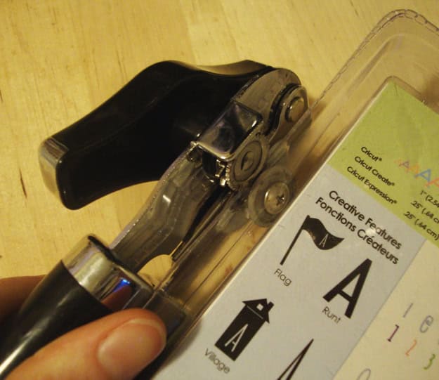 Use a can opener to open sealed plastic packaging 1