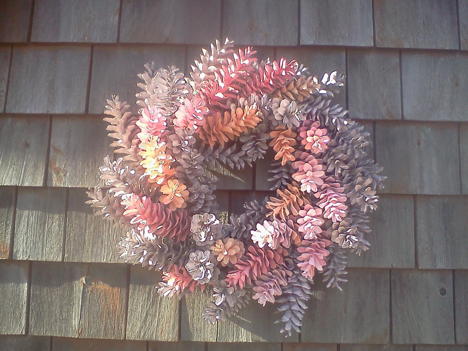 Painted Pinecone Wreath Source