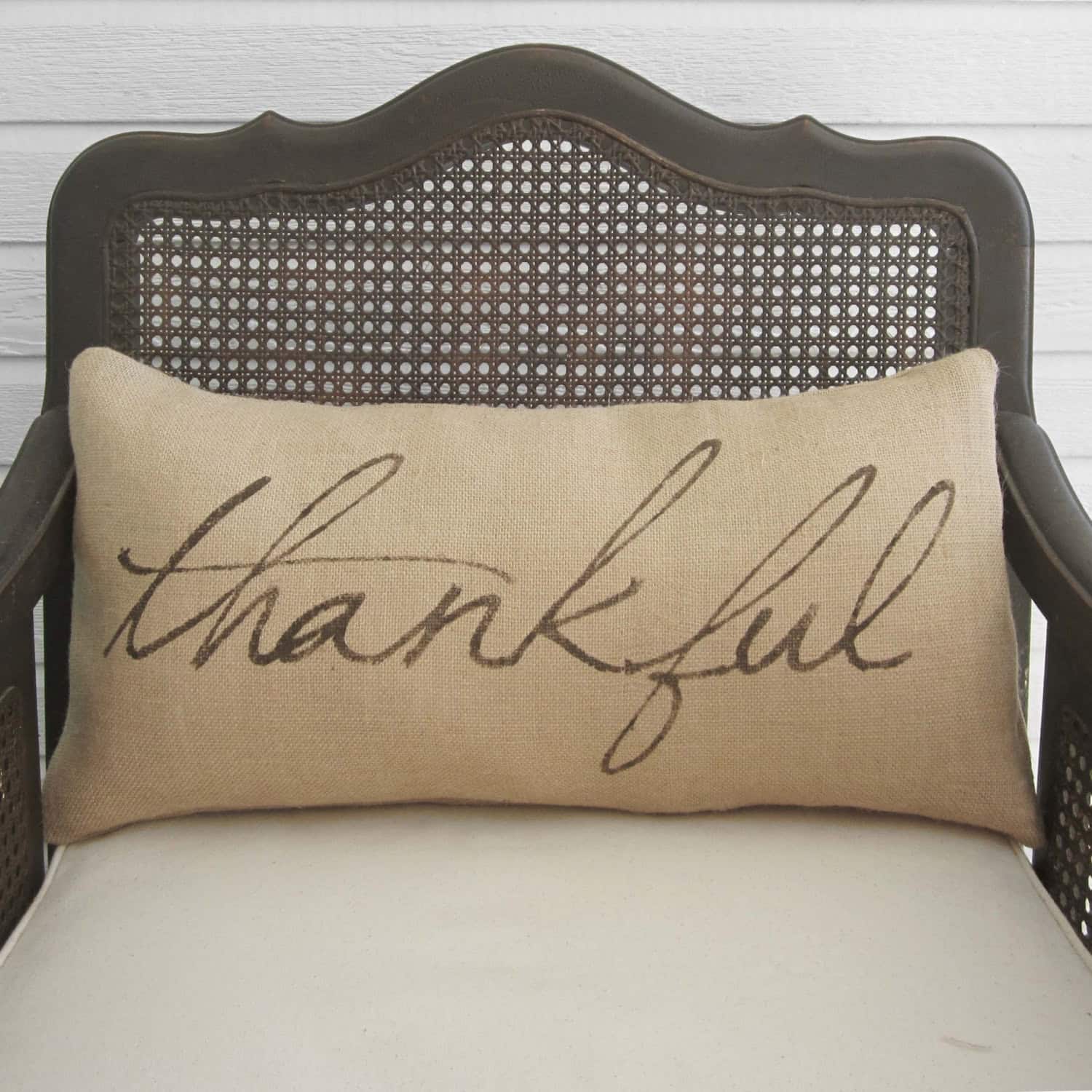 Thankful- Burlap Pillow Buy it here: www.etsy.com