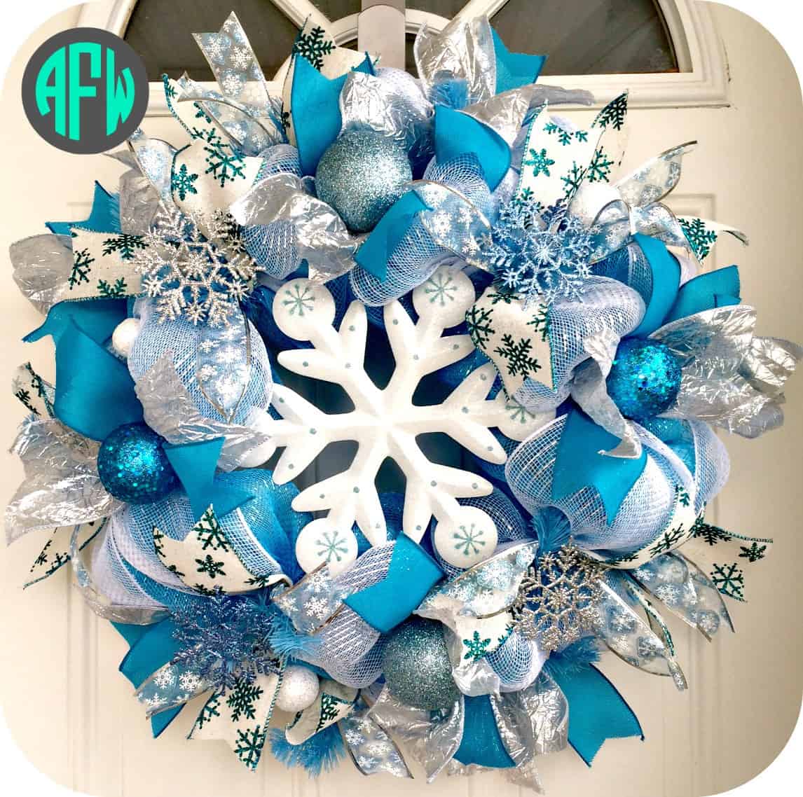 Snowflake Winter Wreath Buy it here: www.etsy.com