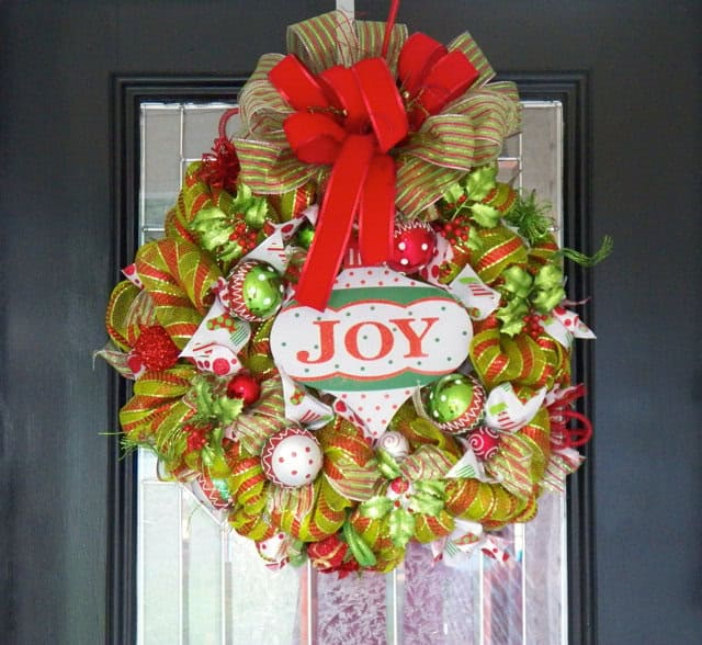 Deco Mesh Christmas Wreath Source