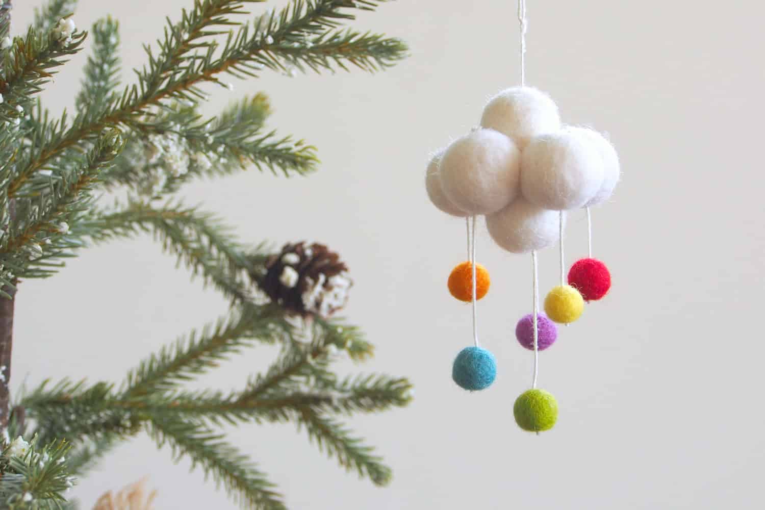 Rainbow Rain Cloud Christmas Decoration Source