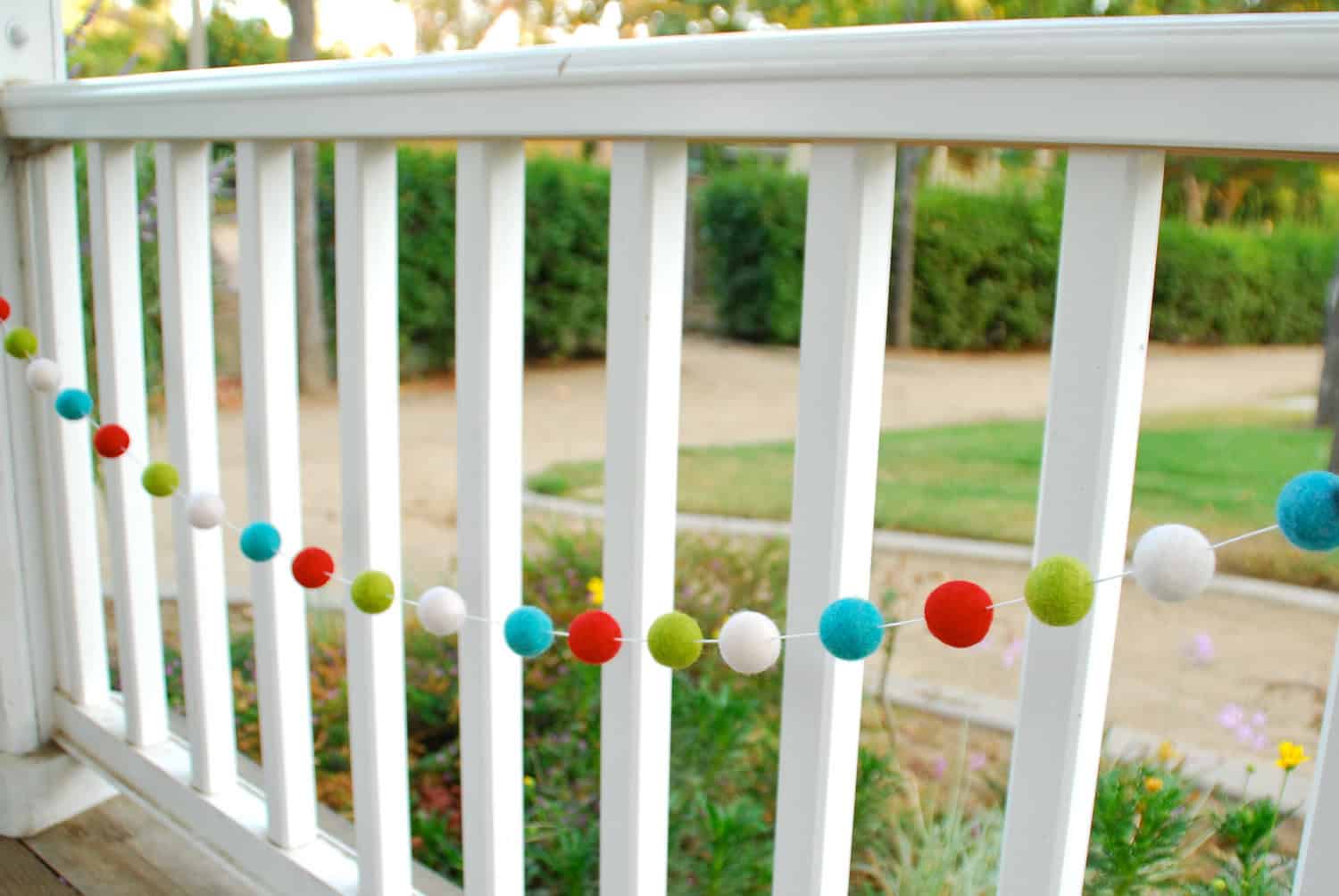 Christmas Holiday Felt Ball Garland Source