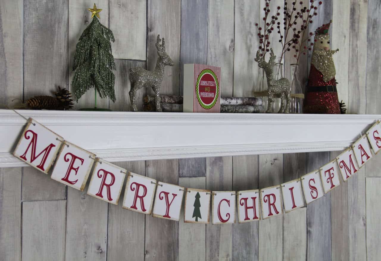 Merry Christmas Banner But it on: www.etsy.com