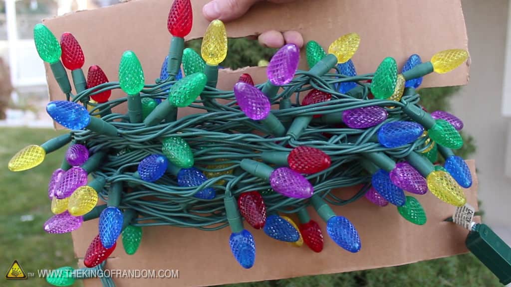 Simple lights hanger made out of cardboard 3