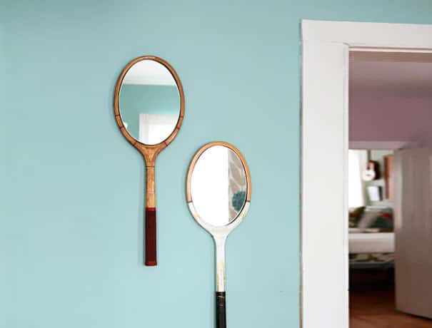 Tennis rackets into mirrors 7