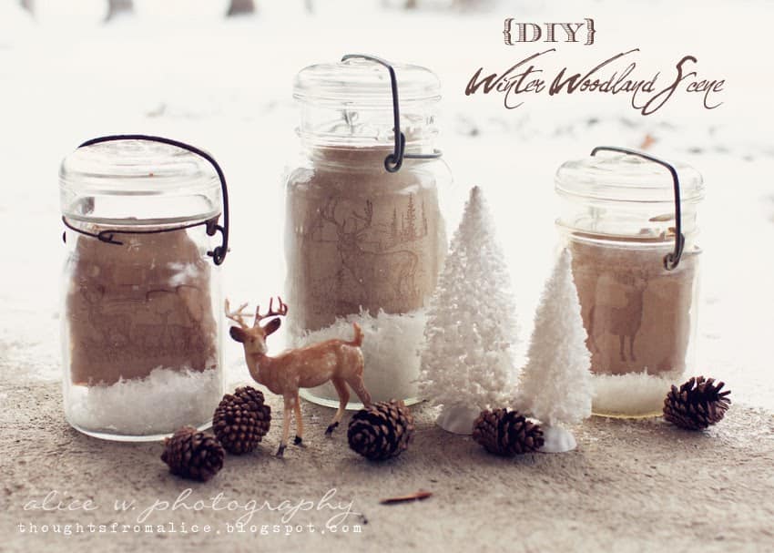 DIY Winter Woodland Scene Image via