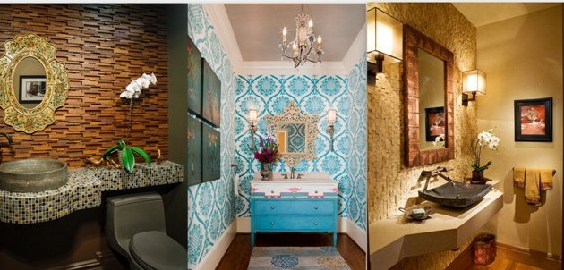20 Inspirational Examples How To Decorate Your Eclectic Powder Room