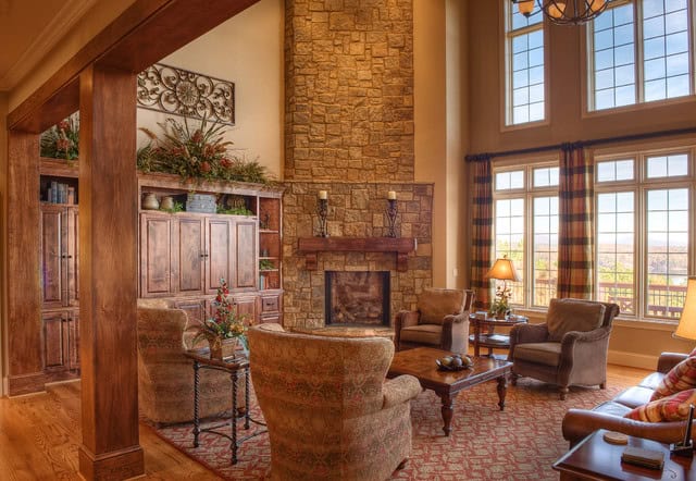 17 Ravishing Living Room Designs With Corner Fireplace 11