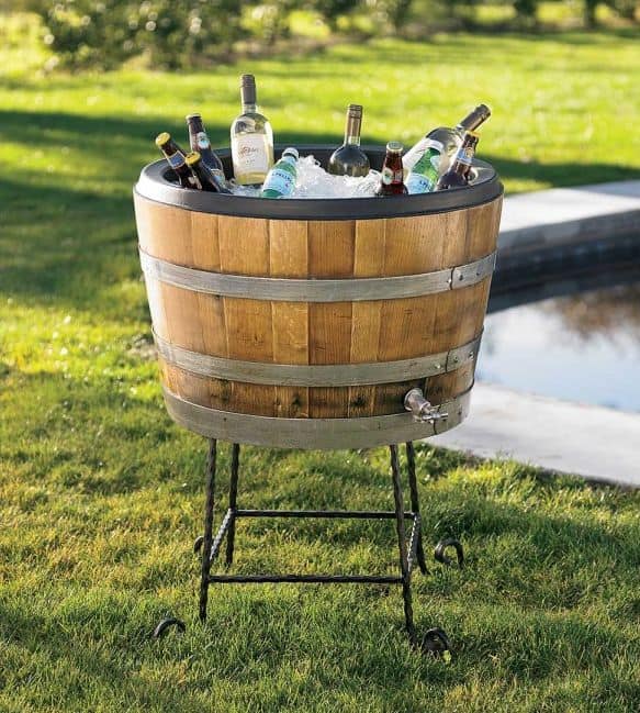 Wine barrel drink cooler 14