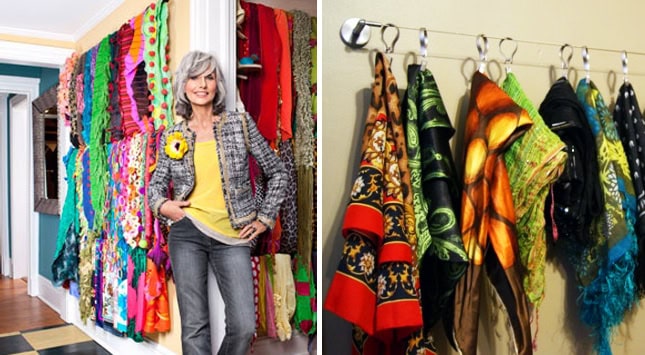 Curtain Rod Scarf Organizer 14