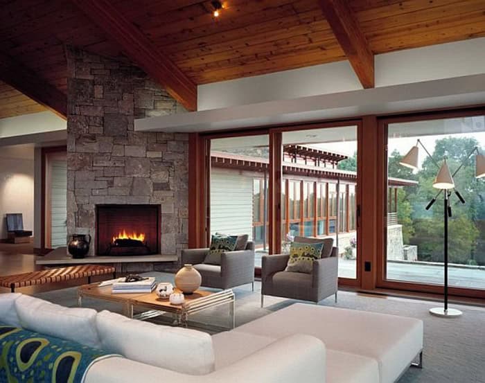 17 Ravishing Living Room Designs With Corner Fireplace 14