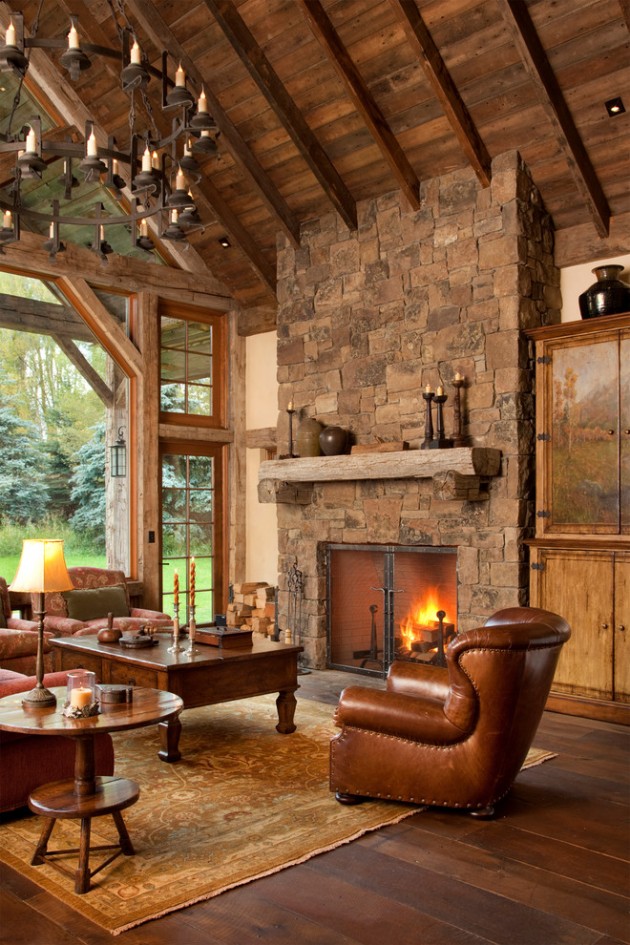 15 Warm & Cozy Rustic Living Room Designs For A Cozy Winter