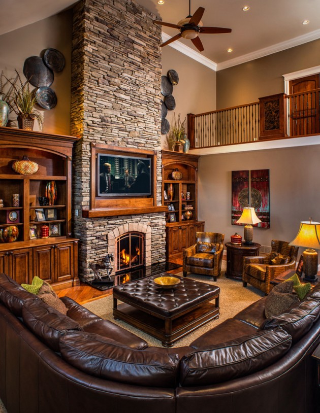 15 Warm &amp; Cozy Rustic Living Room Designs For A Cozy Winter