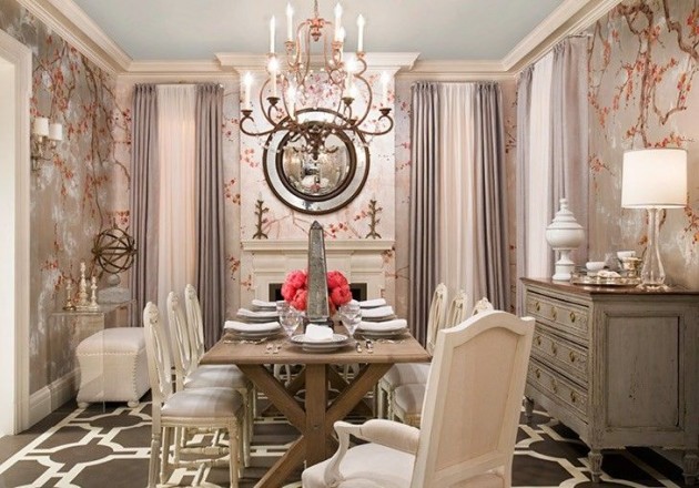 18 Classy Feminine Dining Room Design Ideas
