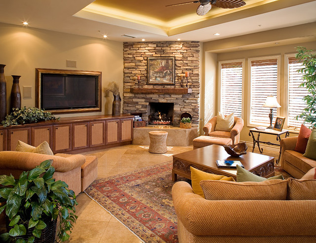 living room arrangement ideas corner fireplace