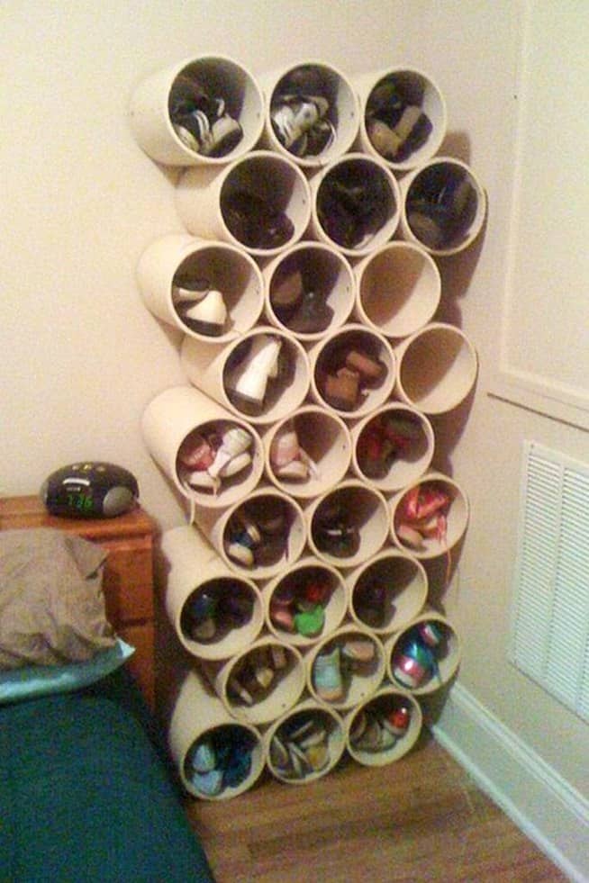 Make space saving PVC storage rack 5