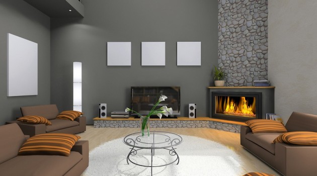 17 Ravishing Living Room Designs With Corner Fireplace