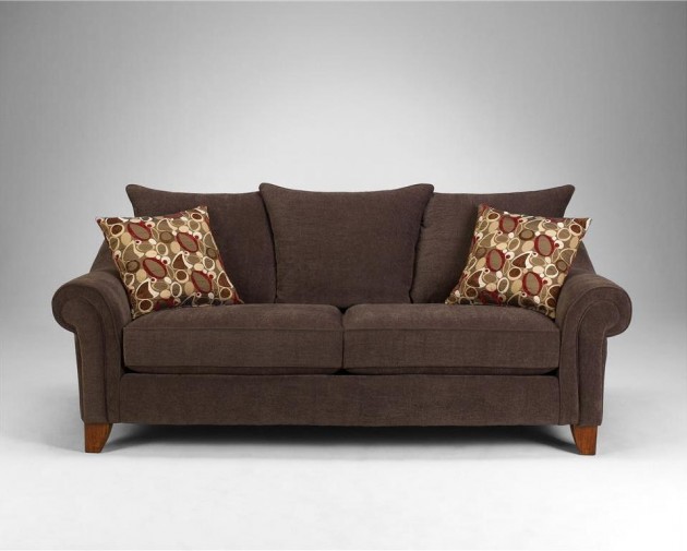 Brwon Sofa Warehouse For Two Seater Petterned Cushions