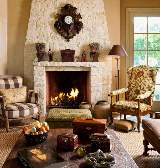17 Likable &amp; Cozy Rustic Living Room Designs With Fireplace