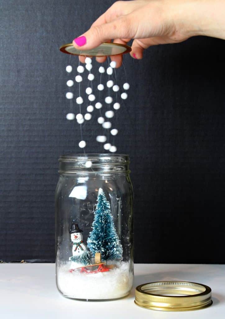 DIY Mason jar snowglobe 9