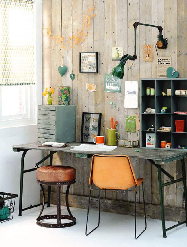14 Fancy Industrial Home Office Designs 1