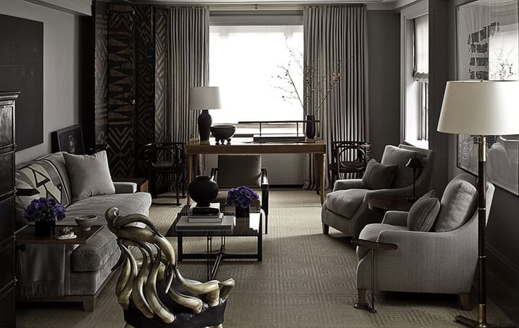 15 Dramatic Dark Living Room Design Ideas 12