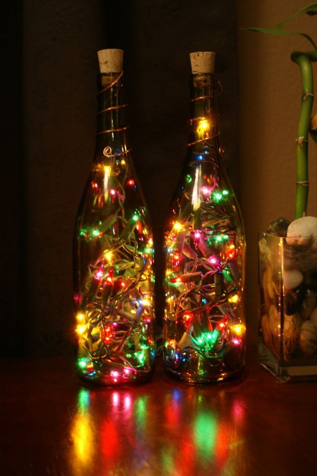 19 Inexpensive & Creative DIY Wine Bottle Lighting Ideas