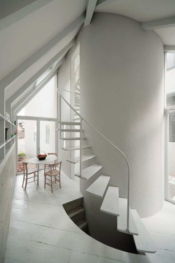 spiral stairs modern staircase hideyuki elegant nakayama remodelista every decor staircases japanese project space architect architecture architonic saving source houses