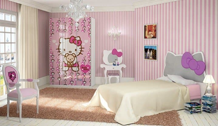 15 Lovely Hello Kitty Room Designs For Your Little Princess 12