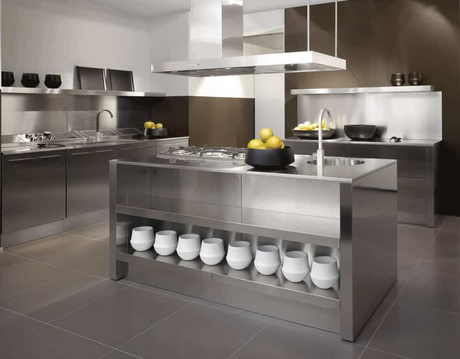 18 Beautiful Stainless Steel Kitchen Design Ideas 13
