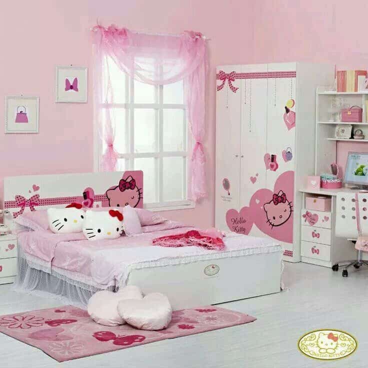 15 Lovely Hello Kitty Room Designs For Your Little Princess 13