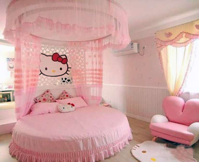 15 Lovely Hello Kitty Room Designs For Your Little Princess 14