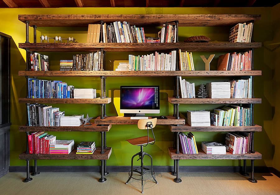 14 Fancy Industrial Home Office Designs 14