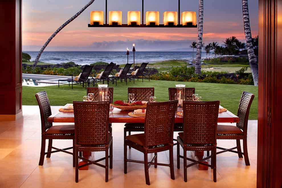 15 Exotic Tropical Dining Room Designs To Enjoy The View While Eating