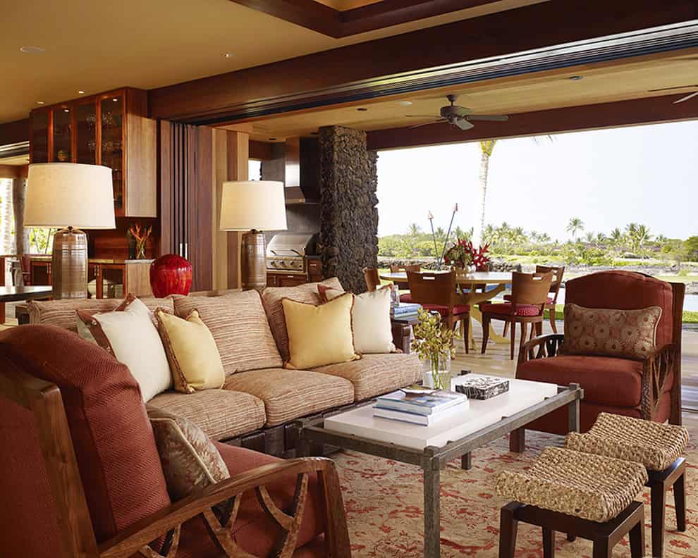 15 Exotic Tropical Living Room Designs To Make You Enjoy The View Even More