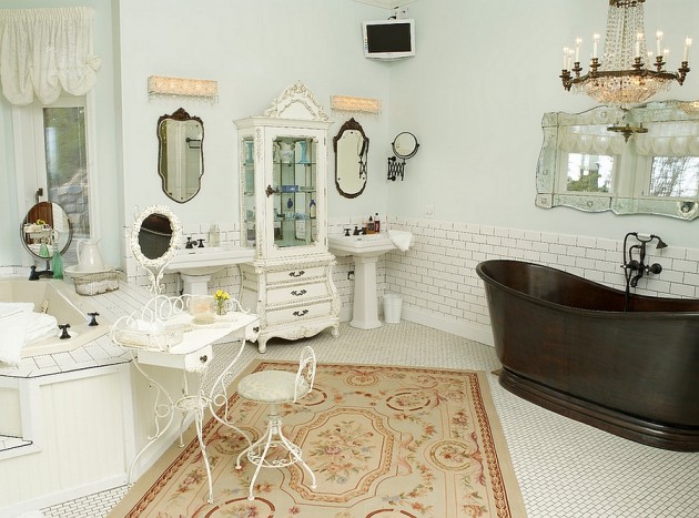 19 Lovely Feminine Glam Bathroom Design Ideas
