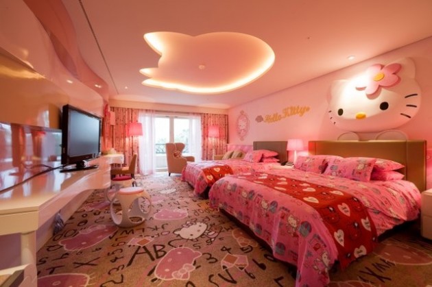 15 Lovely Hello Kitty Room Designs For Your Little Princess
