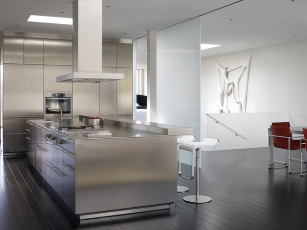 18 Beautiful Stainless Steel Kitchen Design Ideas