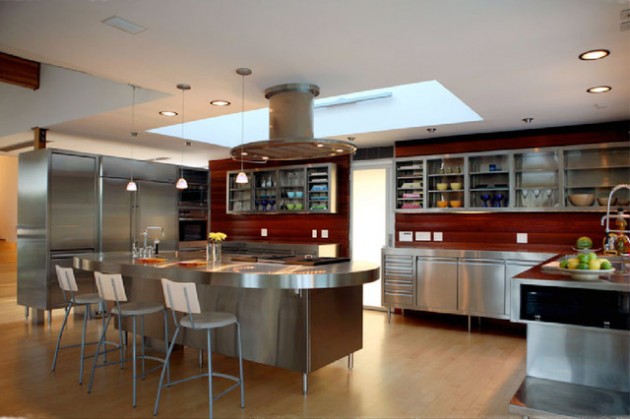 18 Beautiful Stainless Steel Kitchen Design Ideas